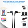 thumbnail image 4 of 1pc TRS To TRRS Microphone Cable 3.5mm Male To Male Right Angle Adapter Cable, 4 of 8