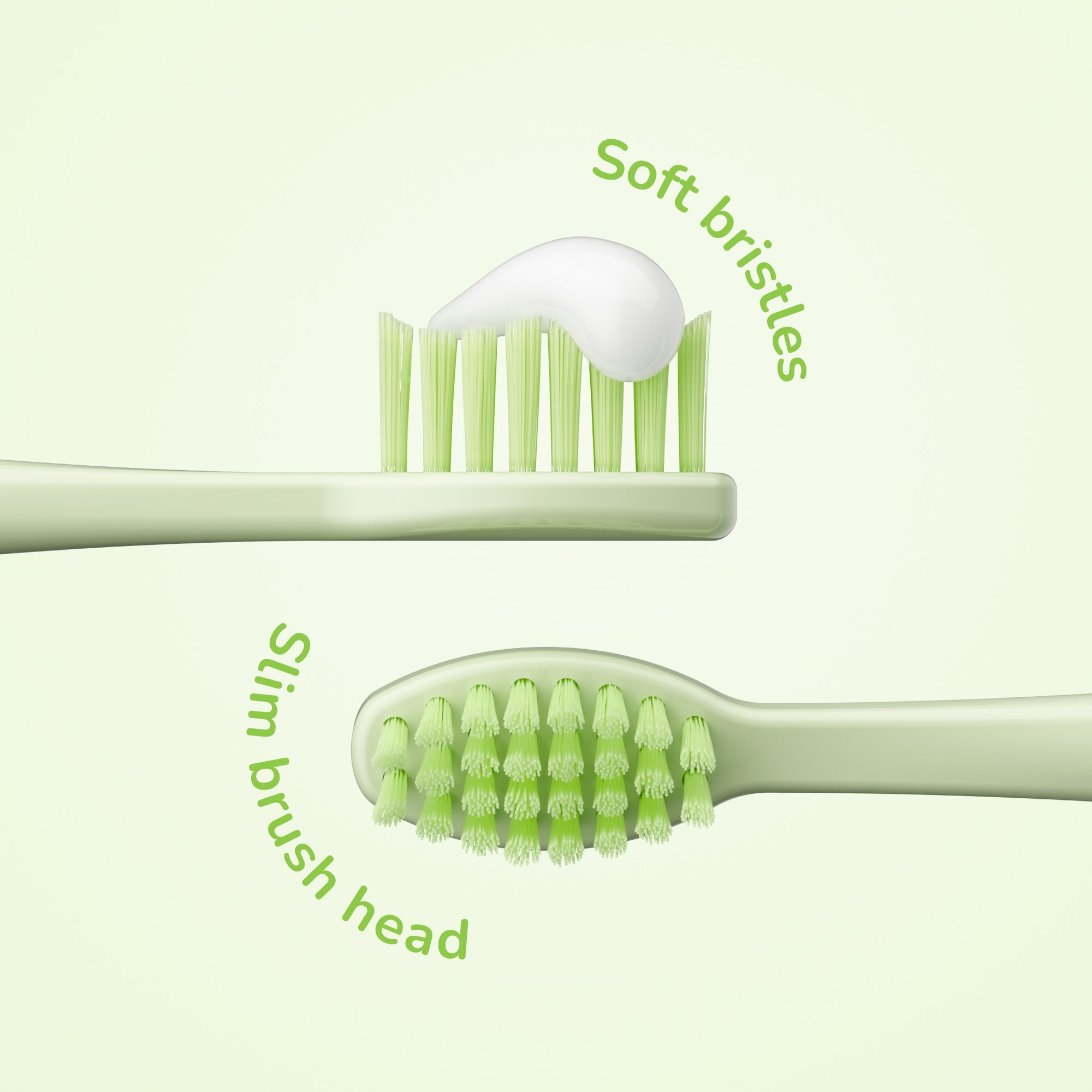Ordo - Kids Battery Toothbrush Heads - Squishmallows Rutabaga - Green - 2 Pack