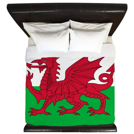 Flag Comforter CafePress - Welsh Flag Of Wales - King Duvet Cover, Printed Comforter Cover, Unique Bedding, Microfiber ()