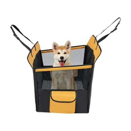 Spaco Dog Car Seat Cover with Mesh Window for Small and Medium Dogs-Black