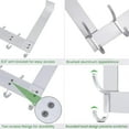 thumbnail image 4 of ACMETOP Over The Door Hooks, Heavy-Duty Door Hanger with 6 Dual Hooks, Sturdy Over The Door Hanger Hook for Hanging Coat, Towel, Bag, Robe, Hat, Aluminum, Brushed Finish (Matte Silver), 4 of 8