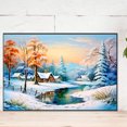 thumbnail image 2 of Pintura de diamante 5D DIY Taladro redondo completo Río y nieve Decoración del hogar Hugtrwg Para estrenar, 2 of 9