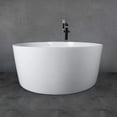thumbnail image 6 of Vanity Art 55" x 55" Solid Surface Resin Stone Freestanding Bathtub, 6 of 8