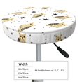 thumbnail image 2 of Star Owl Print White Round Bar Stool Seat Covers, Elastic Round Chair Cover Stool Seat Slipcover Bar Stool Cushions Round Pad for 12-14 inch, 2 of 5
