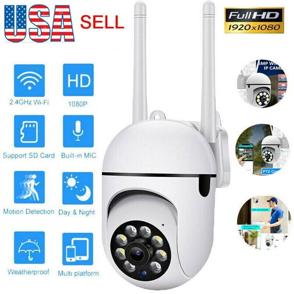 NIFFPD Light Bulb Camera, 360 Panoramic Camera, 2.4GHz WiFi Camera, 2-Way Audio, Motion Detection, Color Night Vision,Remote Access White