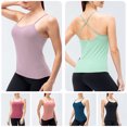thumbnail image 4 of Camisola de mujer con sujetador Chaleco deportivo Correas de hombro espaguetis Cami sólido Yoga Tops Abanopi Chaleco de mujer, 4 of 7
