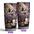 thumbnail image 2 of Spooky Halloween Night Witch Basset Hound Glowing Pumpkins 20oz Stainless Steel Tumbler Insulated Cup with Lid Bassets Dog Breed Lovers Gifts Idea - 12015, 2 of 5