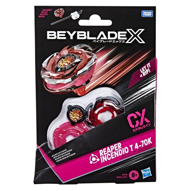 Beyblade X Reaper Incendio T 4-70K CX Starter Pack Top and