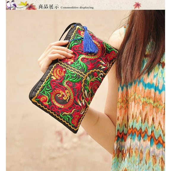 New Women Handbag Purse Delicate Elegant Handmade National Retro Embroidered Hand Bag