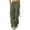Army Green, variant on dGslk Women’s Wide Leg Cargo Pants High Waist Loose Fit Drawstring Trousers with Pockets Casual Streetwear for All Seasons Army Green L