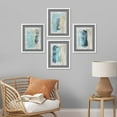 thumbnail image 3 of PixonSign Framed Wall Art Pastel Watercolor Blue, Teal, Yellow Paint Stroke Collage Inspired Illustrations Posters, Set of 4 Abstract Geometric Canvas Prints for Home Decor - 11"x14" White, 3 of 5