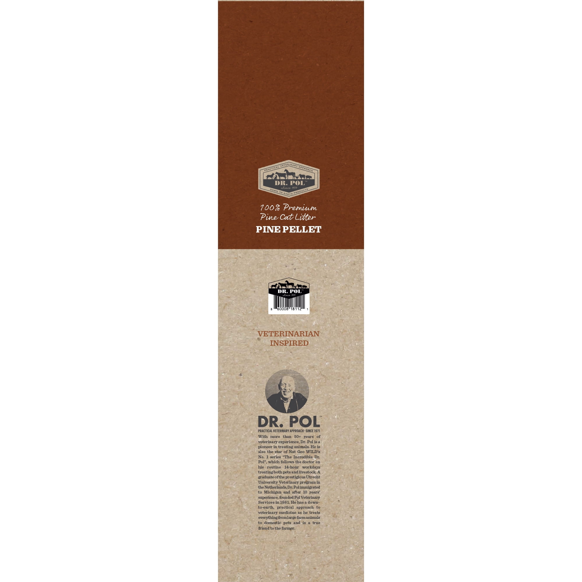 (2 pack) Dr. Pol Pine Pellet Cat Litter - 14lb Bag