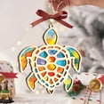 thumbnail image 2 of YiJuHui 1pcs Stained Glass Sea Turtle Ornament with Inspirational Story Card, Sun Catcher Window Hanging for Home Decor, Spiritual Gift for Women, Patience Symbol Wall Art, 2 of 6