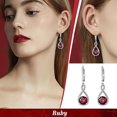 thumbnail image 5 of CACA LADY Birthstone Dangle Drop Earrings 925 Sterling Silver Infinity Birthstone Earrings Jewelry Gifts for Women, 5 of 5