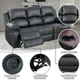 thumbnail image 2 of 2 Piece Manual Recliner Sofa Couch, Home Theater Seating with Cup Holders, Living Room Furniture Sofa Set for Home Office (Sofa + Loveseat), 2 of 5