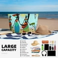 thumbnail image 5 of Ratiio African Women Print Large Capacity Beach Travel Bag, Polyester Waterproof Tote Bag with Zipper for Vacation and Daily Use, 5 of 6