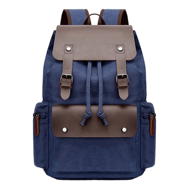Minnieouse impermeable de lona para hombre con correas cómodas y grande para hombre de amplia aplicación Mochilas azul oscuro