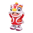 thumbnail image 3 of Juguete de león bailarín eléctrico, figura de muñeca de año Nuevo chino, pequeño y lindo juguete, luz de voz de dibujos animados para decoración del, 3 of 8
