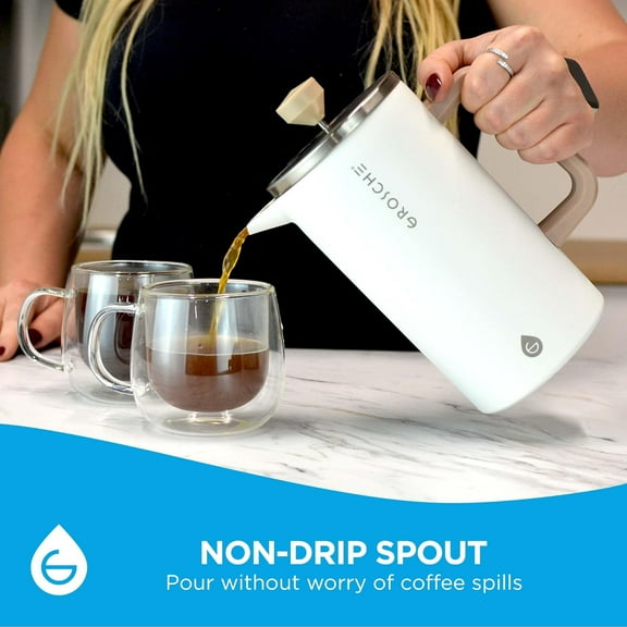 Dub'lin Stainless Steel Coffee Maker French Press 8 Cup | 34 FL Oz Coffee Press