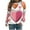 Multicolor-B, variant on Virmaxy Womens Valentine'S Day Love Heart Graphic Long Sleeve Tops Loose Long Sleeve Round Neck Pullover Top T-Shirt Top Red-A Xs
