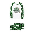 thumbnail image 3 of Odeerbi Christmas Pajamas for Family Plaid Holiday Long Sleeve Family Christmas Pajamas Matching Sets Mom Fashion Plaid Print Tops Pants Sleepwear Xmas Family Matching PJs Set Green, 3 of 5