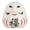 White, variant on simhoa Daruma Doll Statue Gifts Multifunctional Decor Ornament Craft White Ceramic Sculpture Figurine for Office Bedroom Desktop