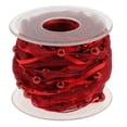 thumbnail image 3 of pitrice 10m DIY Applique Sheer Mesh Beaded Lace Trim Ribbon for Decor 20mm Burgundy, 3 of 9