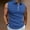 Blue#16, variant on Handshe Men's Sleeveless Zip Collar T-Shirt - Lightweight Quick-Dry Workout Top with Stand-Up Collar for Casual & Athletic Wear