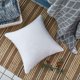 thumbnail image 2 of Oubonun - Insertos de almohada de 22 x 22 (juego de 2) con funda 100% algodón - Par de insertos de almohada decorativos para sofá interior cuadrado de 22 pulgadas - Almohada de sofá blanca, 2 of 5
