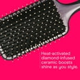 thumbnail image 4 of Conair Diamond Ceramic Paddle Brush, Heat-Activated Technology for Smooth, Shiny Hair, 4 of 8