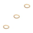 thumbnail image 3 of relayinert Mesmerizing Elastic Ring Exquisite Crystal Inlays For Captivating Appearance golden 1 row 3Set, 3 of 6