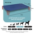 thumbnail image 4 of Cama Elevada Esquimal Azul Rojo con Malla Transpirable para Perro Mediano, 4 of 7