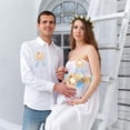 thumbnail image 5 of Maternity Sash,Mommy&Daddy to Be Corsage Pins with Blue Floral Sash for Baby Shower Gender Reveal Special, 5 of 9