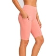 thumbnail image 4 of 2 Pack Women's High Waisted Knee Length Biker Shorts With Pockets Tummy Control Active Bike Short, 4 of 5