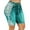 Green, variant on Sakmal Yoga Shorts Womens Knee Length Jeans Cut-off Black Shorts with Pockets