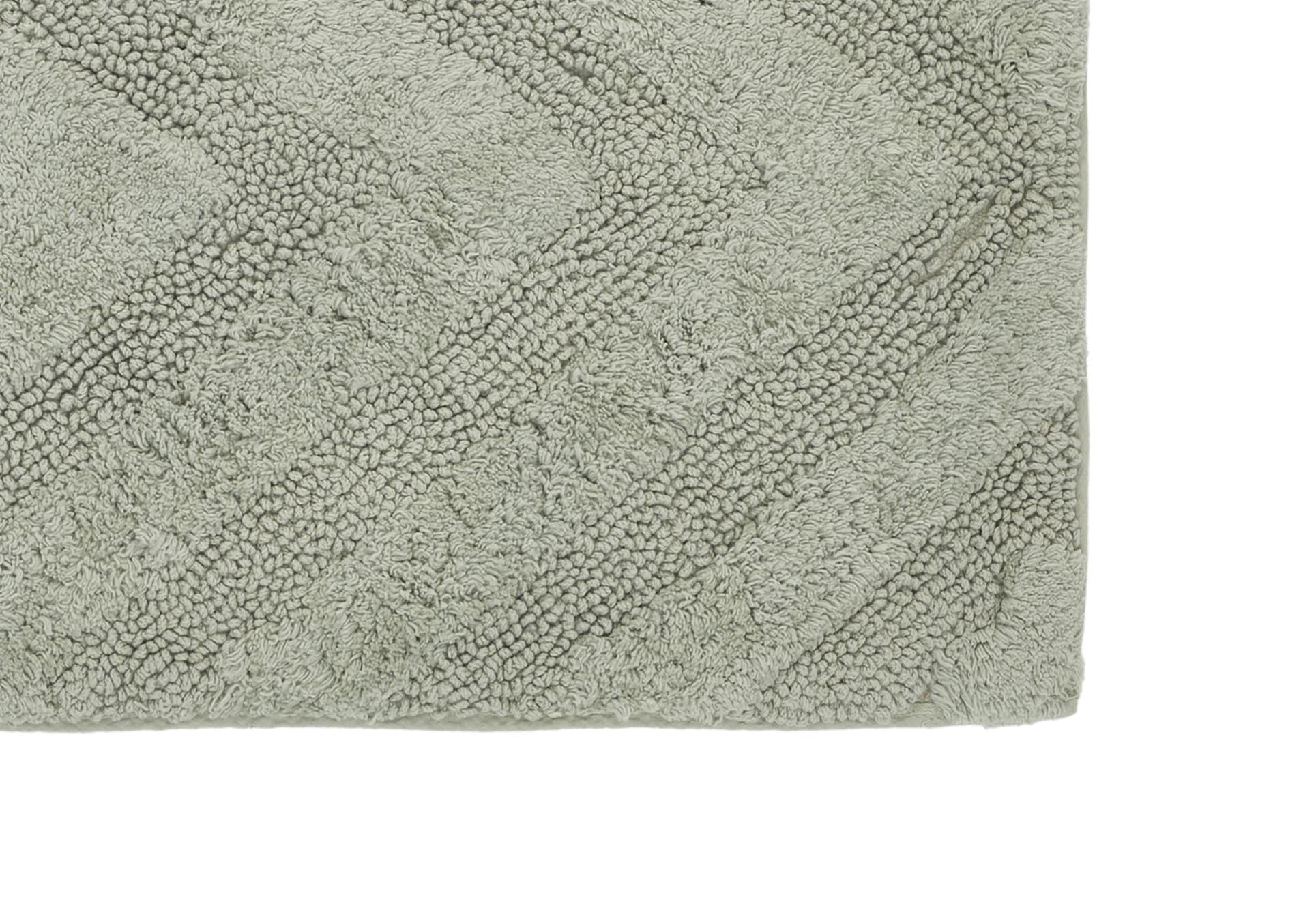 Better Trends Long Runner Bathroom Rug Extra Soft Non-Slip Bath Mat Water Absorbent 100% Cotton Washable Mat 20" x 60" Dark Sage Hugo Collection