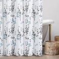 thumbnail image 5 of Blue Eucalyptus Shower Curtain for Bathroom Floral Watercolor Leaves on The Top Shower Curtain Botanical Shower Curtain Nature Fabric Bath Curtain Country Plant Cloth Bathroom Decor 72x72, 5 of 6