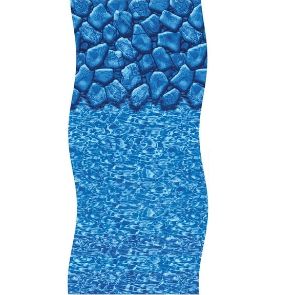 Swimline Boulder Swirl Oval Overlap Liner for Above Ground Swimming Pools 18'x 33' - Blue
