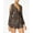 Black, variant on Juniors Printed Cold Shoulder Romper Caviar Black Combo L