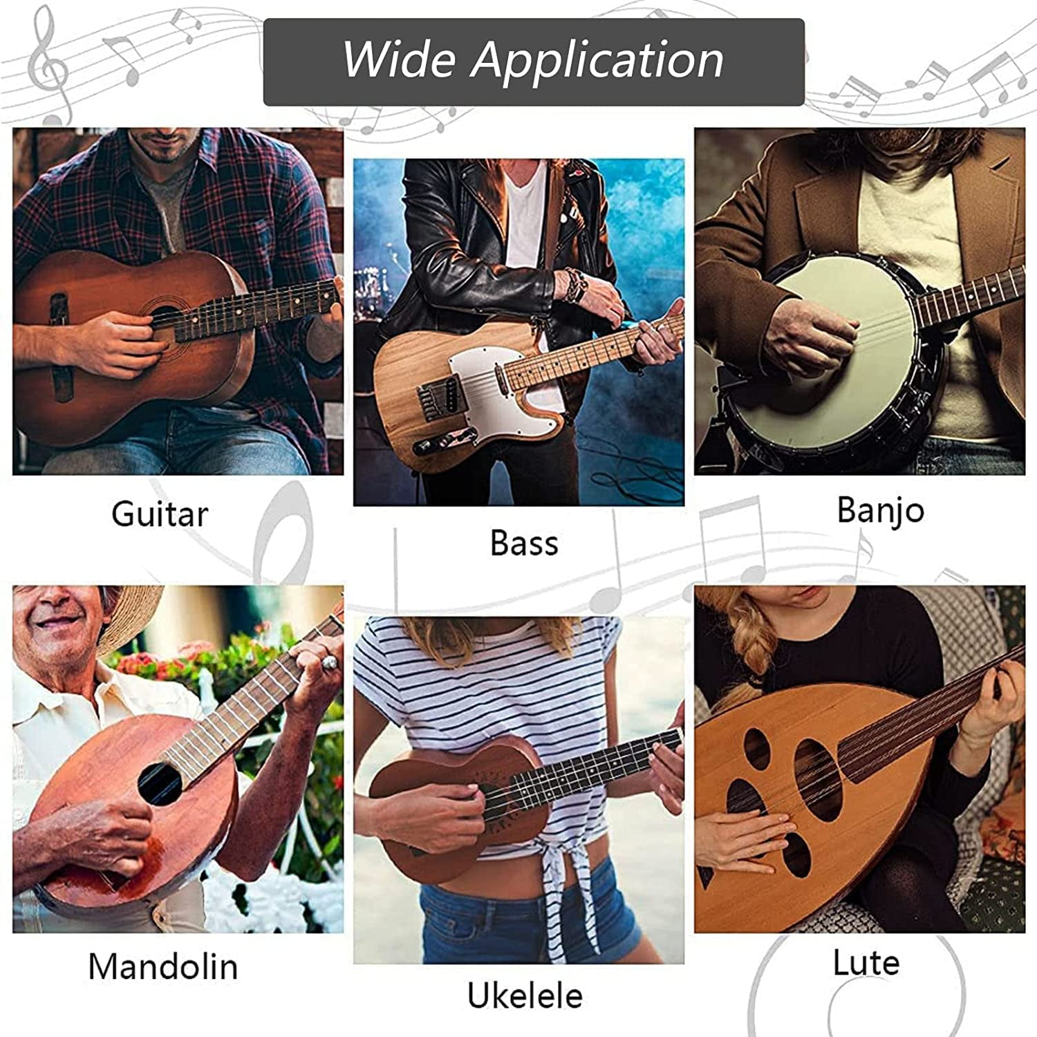 72PCS Guitar Tool Kit,Professional Guitar Repairing Maintenance Tool Kit with Guitar Strings Picks Bridge Pins Gauge Guitar Accessories Gifts for Acoustic Guitar Electric guitar Ukulele Bass Banjo