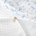 thumbnail image 4 of Manfei Light Blue Bows Love Hearts Twin Bedding for Girls, Cute Ribbon Bows Duvet Cover Set, Reversible, 1 Duvet Cover and 1 Pillowcase (No Comforter), 4 of 6