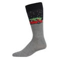 thumbnail image 2 of MeMoi Men's Festive Puppy Pickup Truck Novelty Crew Socks - Mens - Male, 10-13, Medium Gray Heather, 2 of 7