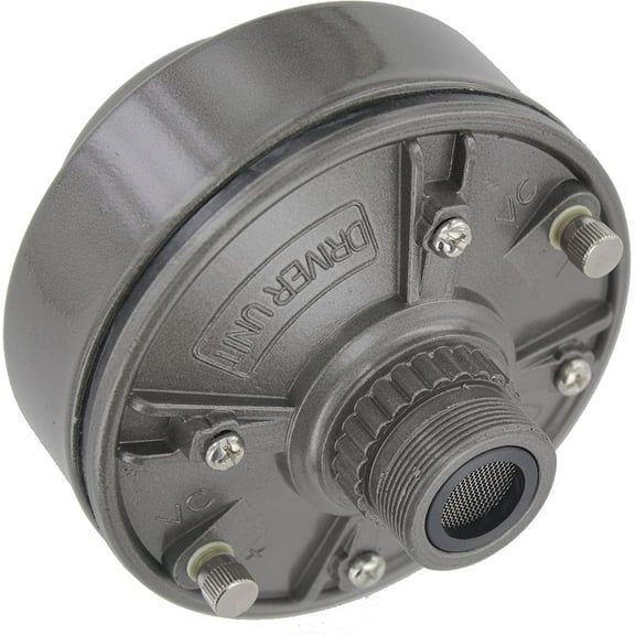 MIYAKO 100 Watts 16 ohms Speaker Compression Driver Unit - 160Hz - 8KHz Frequency, Mid Range Tweeter Unit with Aluminum Body, High Temperature Voice Coil and Neodymium Diaphragm Screw on Type (DU-100)