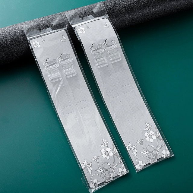 Correa de hombro transparente, ropa interior de repuesto, sujetador con cinturón invisible, cinturón de cristal antideslizante, envoltura para el pecho, cinturón de tubo elástico alto de TPU, 2 piezas