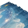 thumbnail image 3 of Yayeee Shower Curtain with Hooks 72"x72" Waterproof Fabric Bathroom Hanging Decor, Crystal Ocean, 3 of 5