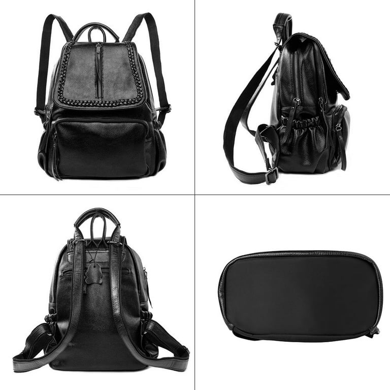 Black Leather Backpack with Black Tank Outfits For Women (3 ideas & outfits)