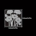 thumbnail image 4 of Troquel metálico Lapoo flor de amapola cuadrada 11 x 9 cm, plantilla, 4 of 4