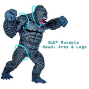 Giant King Kong vs Monster Dinosaur Attack Action Figure 11” Fight Mode Gorilla Ape Solid Wild Birthday Gift Present, Travel Bag