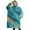 Teal Marble Gold, variant on Oversized Wearable Blanket Hoodie,White Marble Copper Line Pattern Sherpa Blanket Hoodie with Super Pockets,Super Warm Fuzzy Pullover for Women & Men