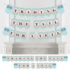 Trading The Tail For A Veil - Mermaid Bachelorette Party or Bridal Shower Bunting Banner - Bachelorette Party Decorations